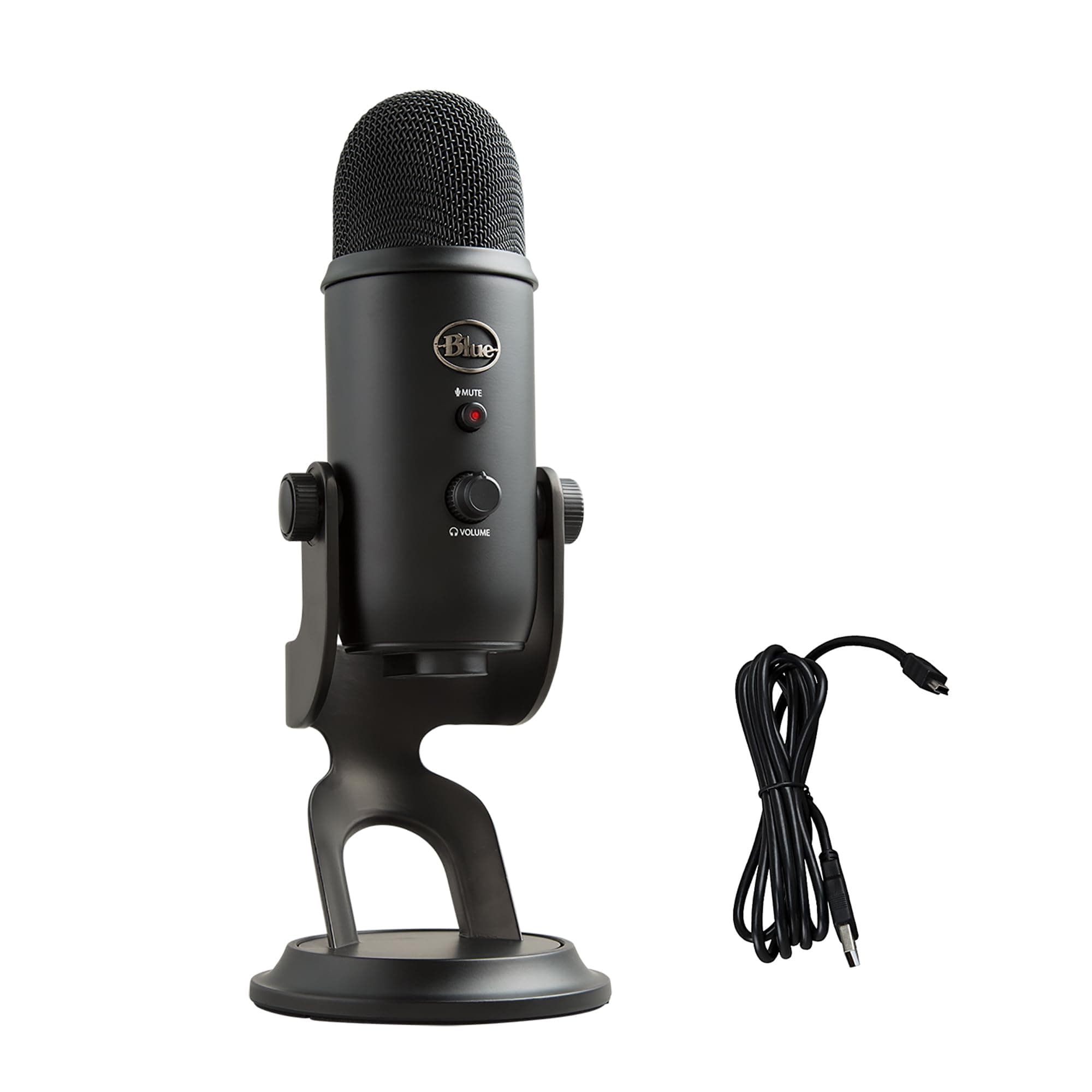 Logitech Creators Blue Yeti USB Microphone for Gaming, Streaming, Podcast, YouTube, Discord, PC, Studio Sound, Plug & Play-Blackout