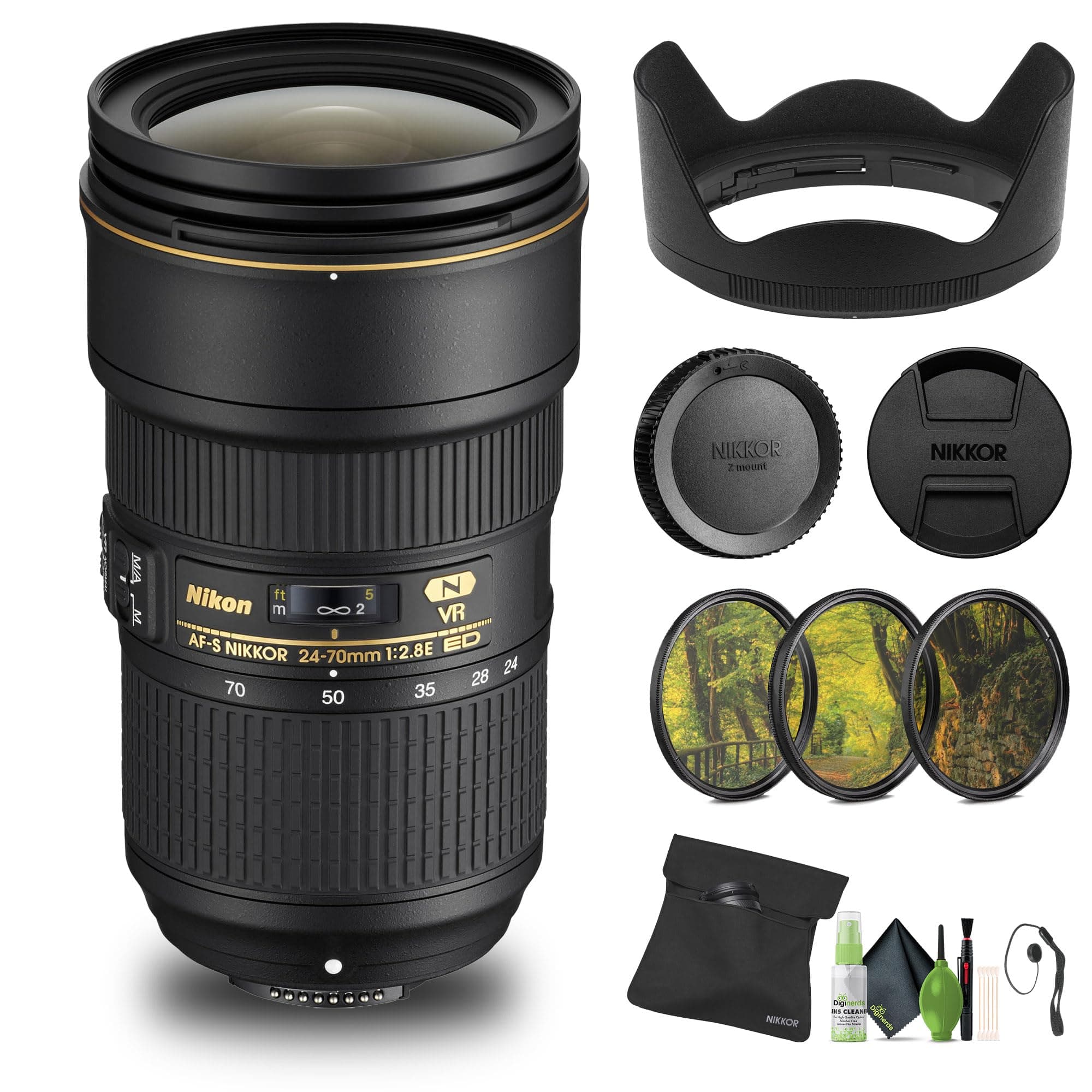 Nikon Nikkor Z 24-70mm f/2.8 S Optical Zoom Lens Z (20089) + Filter Kit + Cap Keeper + Cleaning Kit