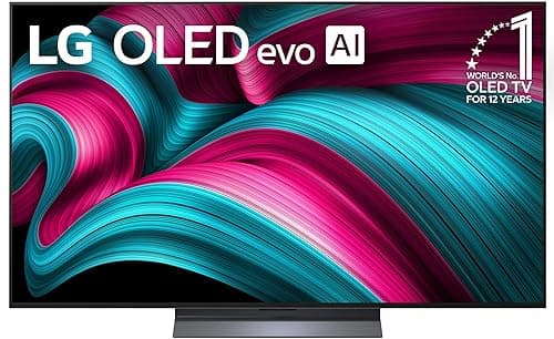 LG 55-Inch Class OLED evo AI 4K C5 Series Smart TV w/Dolby Atmos, Dolby Vision, HDR10, AI Super Upscaling 4K, Filmmaker Mode, Wow Orchestra, Alexa Built-in (OLED55C5PUA, 2025)
