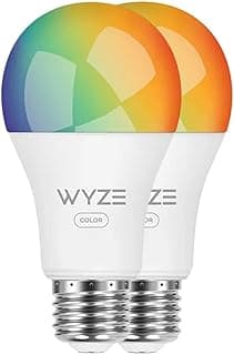 Wyze Bulb Color, 1100 Lumen WiFi RGB and Tunable White A19 Smart Bulb, Works with Alexa and Google Assistant, Two-Pack