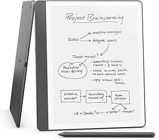Amazon Kindle Scribe (16GB) - Your notes, documents and books, all in one place. With built-in AI notebook summarization. Includes Premium Pen - Tungsten