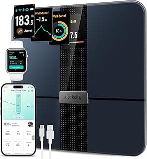 Etekcity FSA&HSA Eligible Smart Scale for Body Weight Fat, Digital Bathroom Weighing Machine for Accurate BMI Muscle Mass Composition, Home Use Apple Health Compatible Fitness Equipment