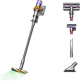 Dyson V15 Detect Plus Cordless Vacuum, Illumination Reveals dust, 240AW, 3 Power Modes, Up to 60 Minutes,² Deep Cleans Hard Floors and Carpets, Detangles pet Hair, Converts to Handheld