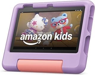 Amazon Fire 7 Kids tablet (newest model) ages 3-7. Top-selling 7" kids tablet on Amazon. Includes 6 months of ad-free and exclusive content, easy parental controls, 10-hr battery, 16 GB, Purple
