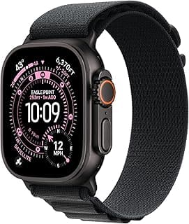 Apple Watch Ultra 3 [GPS + Cellular 49mm] Running & Multisport Smartwatch w/Rugged Titanium Case w/Black Alpine Loop - L. Satellite Communications, Advanced Health & Fitness Tracking