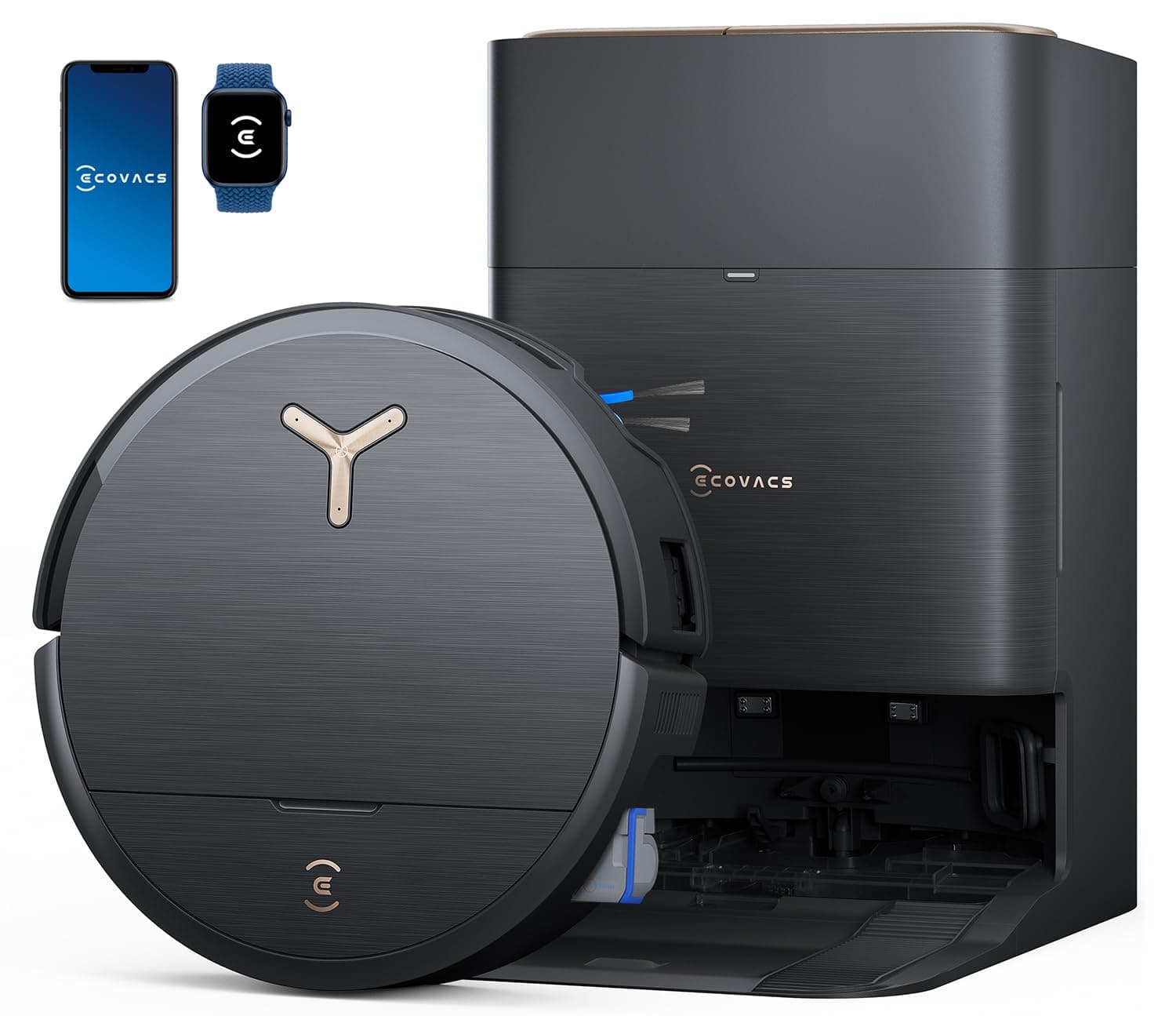 ECOVACS DEEBOT X9 PRO Omni Robot Vacuum and Mop, 16,600Pa Suction, OZMO Roller Self-Washing Mop, ZeroTangle 3.0, Triple Lift System, AI Navigation, Hands-Free Station