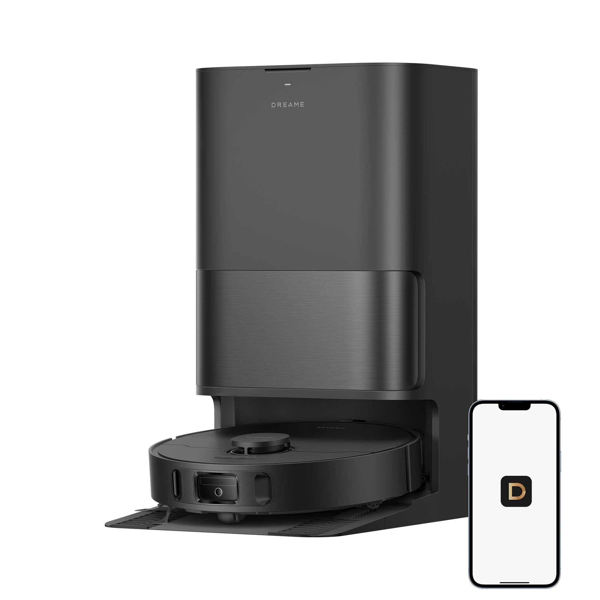 DREAME D30 Ultra Robot Vacuum and Mop, 25,000Pa Powerful Suction, All-in-One Base Station with 100 Days Auto-Empty, MopExtend Tech for Edge Cleaning, Smart Obstacle Avoidance, Black