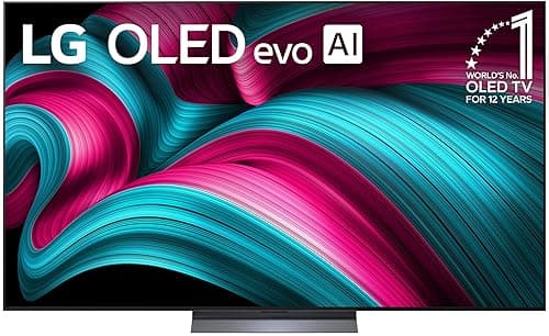 LG 77-Inch Class OLED evo AI 4K C5 Series Smart TV w/Dolby Atmos, Dolby Vision, HDR10, AI Super Upscaling 4K, Filmmaker Mode, Wow Orchestra, Alexa Built-in (OLED77C5PUA, 2025)