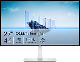 Dell 27 Plus 4K Monitor - S2725QS - 27-inch 4K (3840 x 2160) 120Hz 16:9 Display, IPS Panel, AMD FreeSync Premium, sRGB 99%, Integrated Speakers, 1500:1 Contrast Ratio, Comfortview Plus - Ash White